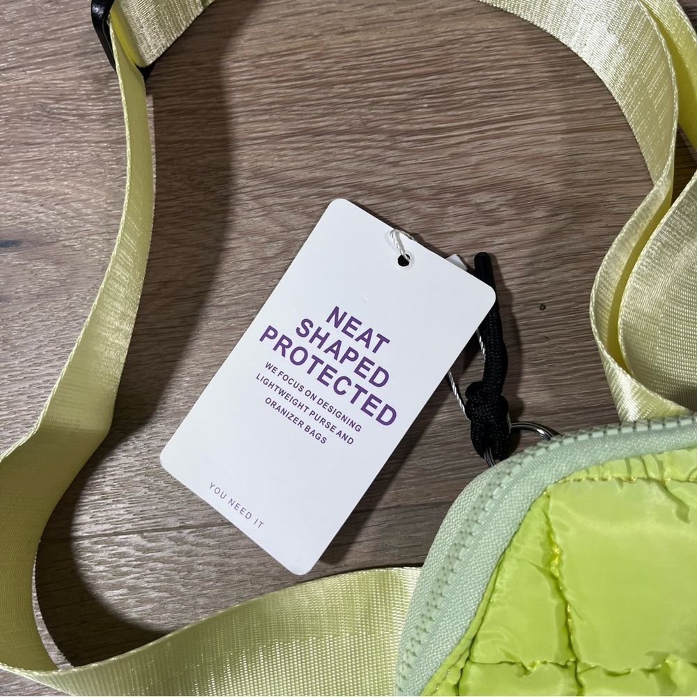 Lexsion Perfect Puffer Lime Quilted Belt  Bag Fanny Pack - Picture 3 of 5
